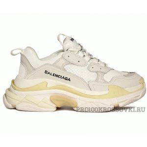 Кроссовки Balenciaga Triple S белые с серым