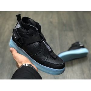 кроссовки Air Force 1 Mid Utility Black Half Blue