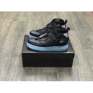 кроссовки Air Force 1 Mid Utility Black Half Blue