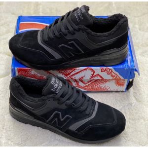 зимние кроссовки New Balance 990 на меху черные