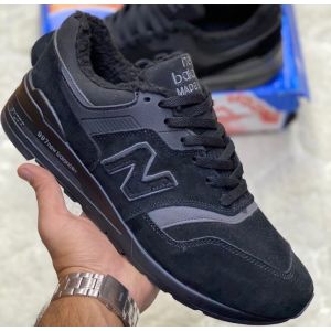 зимние кроссовки New Balance 990 на меху черные