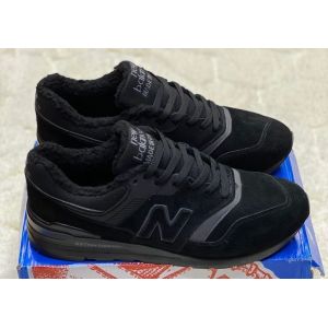 зимние кроссовки New Balance 990 на меху черные