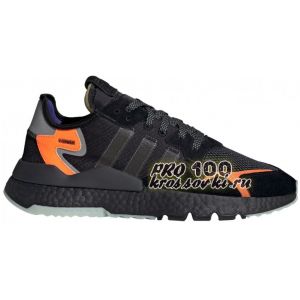 Adidas Nite Jogger черные с оранжевым