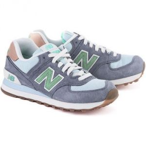 Кроссовки New Balance 574 сине-зеленые женские