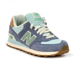 Кроссовки New Balance 574 сине-зеленые женские