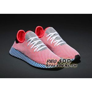 кроссовки  унисекс Adidas Deerupt Red-Blue