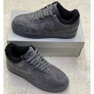 Зимние Nike Air Force на меху серые