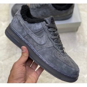 Зимние Nike Air Force на меху серые