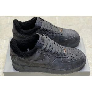 Зимние Nike Air Force на меху серые