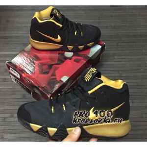 Nike Kyrie 4 Black Gold Basketball Shoes 2018