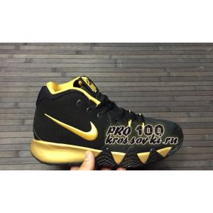 Nike Kyrie 4 Black Gold Basketball Shoes 2018