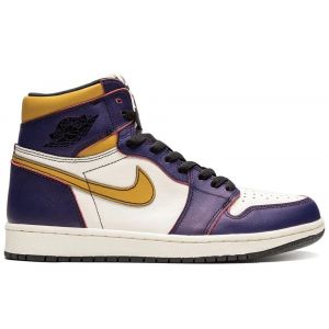 кроссовки Air Jordan 1 Retro High Purple Gold