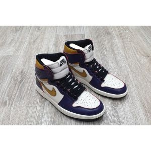 кроссовки Air Jordan 1 Retro High Purple Gold