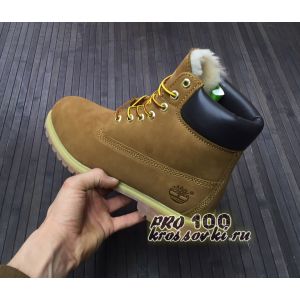 Зимние Timberland с мехом светло-коричневые