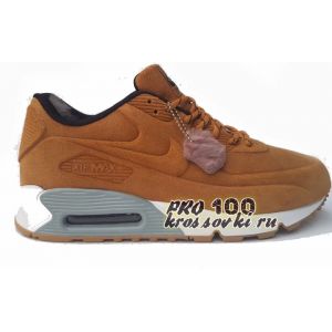 Кроссовки Nike Air Max 90 VT зимние на меху коричневые