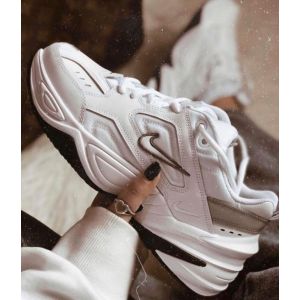 Зимние женские Nike M2K Tekno White Platinum на меху