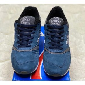 зимние кроссовки New Balance 990 на меху синие