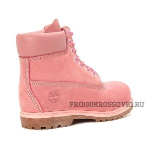 Женские Timberland 6 Inch Premium Waterproof Boots (Wheat Nubuck) розовые