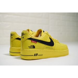 Желтые Nike Air Force 1 x Supreme x The North Face