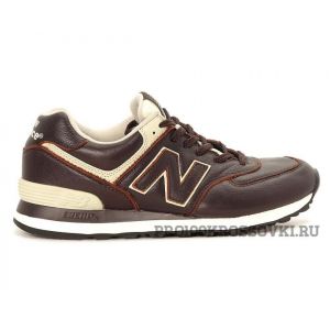 Мужские кожаные кроссовки New Balance 574 Leather ML574LUA