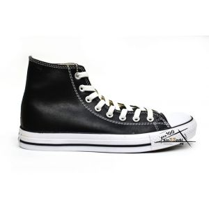 Converse кожаные высокие черные