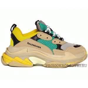 Кроссовки Balenciaga Triple S (Green/Yellow/Beige)